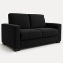 Ver imagem 1 de Sofá Namoradeira 3 Lugares 200cm Preto Suede Black House Decor