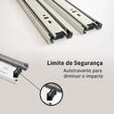 Ver imagem 2 de Corrediça Telescópica Gaveta 40cm Trilho 45kg Zincado Par Tamanho:corrediça 40h 40cm