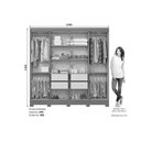 Ver imagem 4 de Guarda Roupa Casal B51 8 Portas Cinamomo/Off White Henn