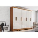 Ver imagem 1 de Guarda Roupa Casal B51 8 Portas Cinamomo/Off White Henn
