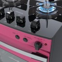 Ver imagem 7 de Fogao 4 Bocas Venax Gaudi Vetro Vitreo Pink Gas GLP 220 V