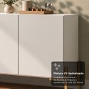 Ver imagem 5 de Aparador Buffet 100% MDF 4 Portas com Pés em Metal 164x85x40cm Branco Fosco