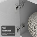 Ver imagem 6 de Aparador Buffet 100% MDF 4 Portas com Pés em Metal 164x85x40cm Branco Fosco