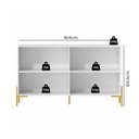 Ver imagem 2 de Aparador Buffet 100% MDF 4 Portas com Pés em Metal 164x85x40cm Branco Fosco