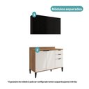 Ver imagem 5 de Armário de Cozinha Completa C/ Tampo Lótus Tiny Carraro Freijó Off White Preto Touch