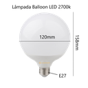 Ver imagem 3 de Lâmpada Balloon Led 14w Luz 2700k G120 Bivolt