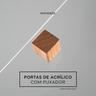 Nicho 60x23x18 Preto C/ Portas de Acrílico Puxador Natural - 3