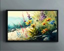 Ver imagem 3 de Quadro Decorativo Abstrato Canvas Premium Flores Jardim Flor Salas Gg