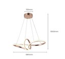 Ver imagem 6 de Lustre Pendente 35w Led Integrado Moderno 3 Em1 Bivolt Cobre