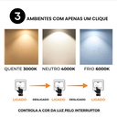Ver imagem 4 de Lustre Pendente 35w Led Integrado Moderno 3 Em1 Bivolt Cobre