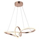 Ver imagem 1 de Lustre Pendente 35w Led Integrado Moderno 3 Em1 Bivolt Cobre
