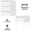 Ver imagem 2 de Balcão Salvador 3 Portas 3 Gavetas MDF 160cm Branco Milani Movelaria