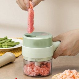 Processador de Alimentos sem Fio Multifuncional Recarregável Triturador Cortador Fatiador Moedor Elé - 6
