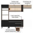 Ver mais imagens de Cozinha Safira com Armário e Balcão Preto Madesa