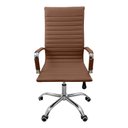 Ver imagem 3 de Cadeira Eames Esteirinha Presidente Escritório Boston Eames Alta - Marrom