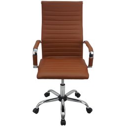 Cadeira Eames Esteirinha Presidente Escritório Boston Eames Alta - Marrom - 3