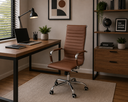 Ver imagem 1 de Cadeira Eames Esteirinha Presidente Escritório Boston Eames Alta - Marrom