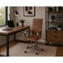 Ver imagem 1 de Cadeira Eames Esteirinha Presidente Escritório Boston Eames Alta - Marrom