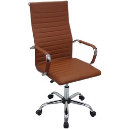 Cadeira Eames Esteirinha Presidente Escritório Boston Eames Alta - Marrom - 1