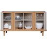 Buffet Aparador de Sala de Jantar 4 portas com pés de madeira maciça Eva - 5