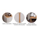 Ver imagem 6 de Buffet Aparador de Sala de Jantar 4 portas com pés de madeira maciça Eva