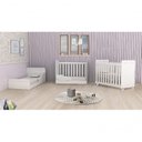 Ver imagem 7 de Quarto de Bebê Completo com Berço 3 em 1 Cômoda 4 Gavetas 1 Porta Portugal Móveis Bonatto