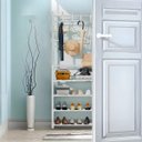 Ver imagem 2 de Sapateira Organizadora com Ganchos 4 Prateleiras P/ 12 Pares Cor:branco