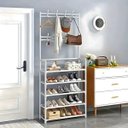 Ver imagem 3 de Sapateira Organizadora com Ganchos 4 Prateleiras P/ 12 Pares Cor:branco