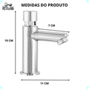 Ver imagem 2 de Torneira 1010 Bancada Automatica Cromada ABS com Arejador