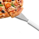 Ver imagem 2 de Espátula Reta 4" Raspadora Cortador Pão Hamburguer Chapa Aço Inox Cozinha Gourmet Fritar 26,5cm Orig