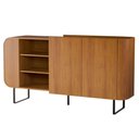 Ver imagem 2 de Buffet Aparador 160cm 2 Portas Orgânico Pé Metal Sindy Nature Z56 - Mpozenato
