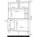 Ver imagem 4 de Armário de Cozinha Compacta 120cm Parisi P11 Damasco/Off White - Mpozenato
