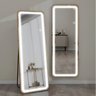 Espelho Jateado com Led Grande Corpo Inteiro com Moldura com Suporte de Chão 170x70cm Luxo Dourado - 1