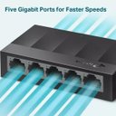 Ver imagem 3 de Switch 5 Portas Ls1005g Litewave Gigabit Desktop Tp-link