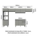 Ver imagem 4 de Armário de Cozinha Completa 340cm Nice Madesa 01