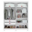Ver imagem 3 de Guarda-roupa 2 Portas de Correr 2 Gavetas Easy com Espelho e Pés Light Branco
