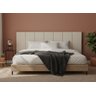Cabeceira Casal Modulada Estofada para Cama Box 20cm X 45cm - Suede Off White - 1