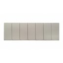 Ver imagem 2 de Cabeceira Casal Modulada Estofada para Cama Box 20cm X 45cm - Suede Off White