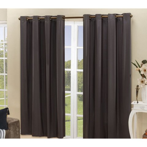 Cortina Daily Varão 2m Blackout PVC 2,80MX2,30m Sala Quarto Marrom
