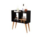 Ver imagem 3 de Aparador Moderno para Salas Adega Porta Vinhos Taças Mini Bar Preto