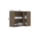 Ver imagem 2 de Armário Aéreo de Cozinha Canto Reto 95cm 2 Portas Aspen Luciane Móveis