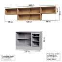 Ver imagem 5 de Cozinha Modulada 5 Peças 4 Aéreos 1 Balcão Nara CabeCasa MadeiraOriginals