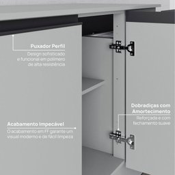Cozinha Modulada 5 Peças 4 Aéreos 1 Balcão Nara Cabecasa Madeiramadeira - 13