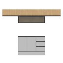 Ver imagem 4 de Cozinha Modulada 5 Peças 4 Aéreos 1 Balcão Nara CabeCasa MadeiraOriginals