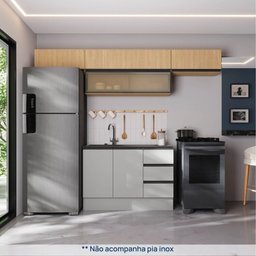 Cozinha Modulada 5 Peças 4 Aéreos 1 Balcão Nara Cabecasa Madeiramadeira - 2