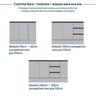 Cozinha Modulada 5 Peças 4 Aéreos 1 Balcão Nara CabeCasa MadeiraOriginals - 16