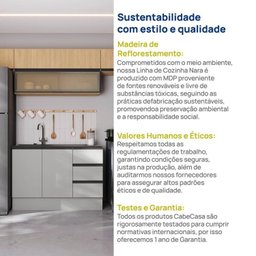 Cozinha Modulada 5 Peças 4 Aéreos 1 Balcão Nara Cabecasa Madeiramadeira - 17
