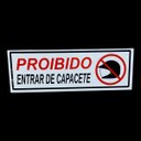 Ver imagem 5 de Kit 2 Placa de Sinalização Proibido Entrar de Capacete 10x30