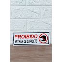 Ver imagem 7 de Kit 2 Placa de Sinalização Proibido Entrar de Capacete 10x30