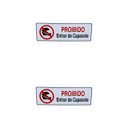 Ver imagem 1 de Kit 2 Placa de Sinalização Proibido Entrar de Capacete 10x30